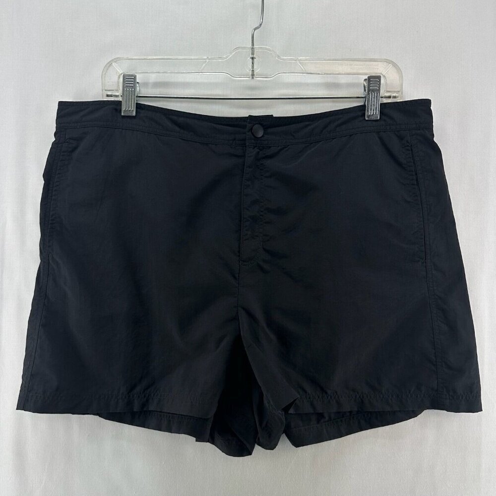 Lands' End Shorts Womens 14 Elastic Waist High Rise Activewear Lightweight Black